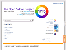 Tablet Screenshot of opensiddur.org